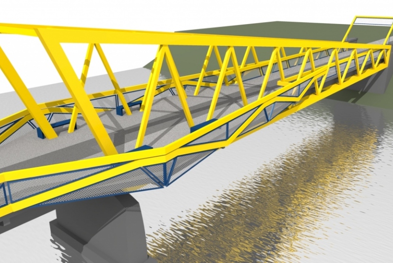 Most pre peších, Družstevná pri Hornáde