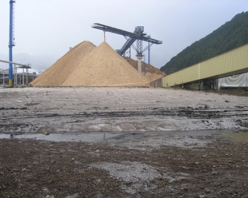 SCP drevosklad - sklad a doprava štiepok, Reclaimer