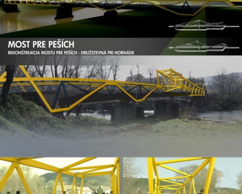 Most pre peších, Družstevná pri Hornáde