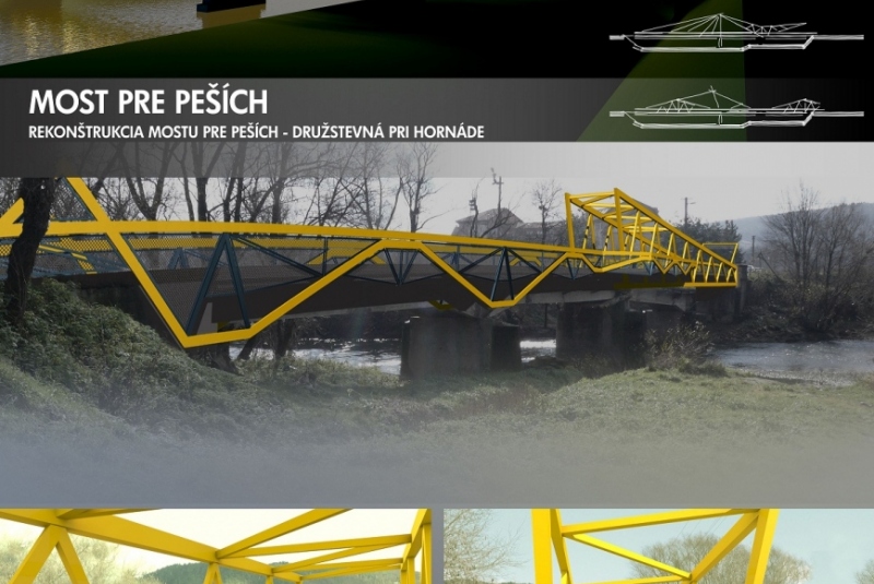 Most pre peších, Družstevná pri Hornáde