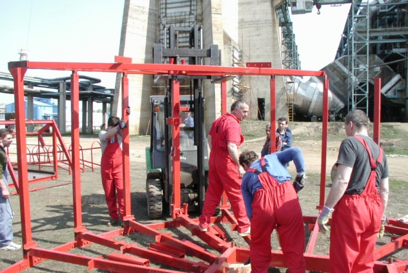 Oprava 200 m komína, Sisak