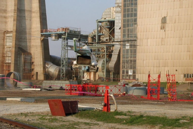 Oprava 200 m komína, Sisak