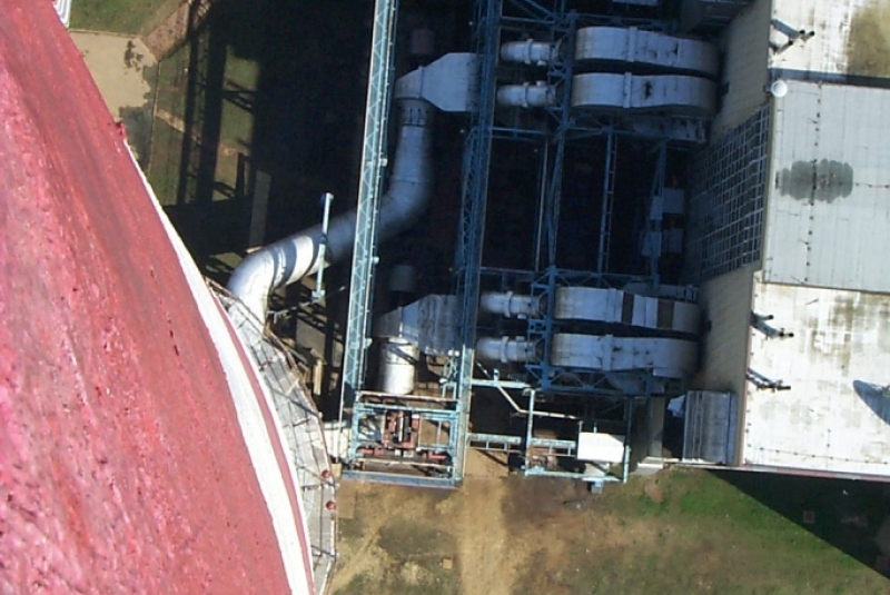 Oprava 200 m komína, Sisak