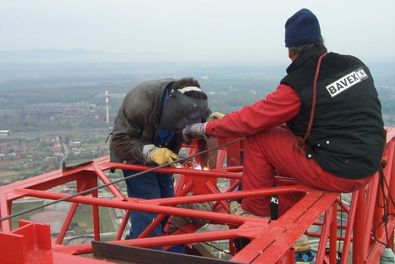 Oprava 200 m komína, Sisak